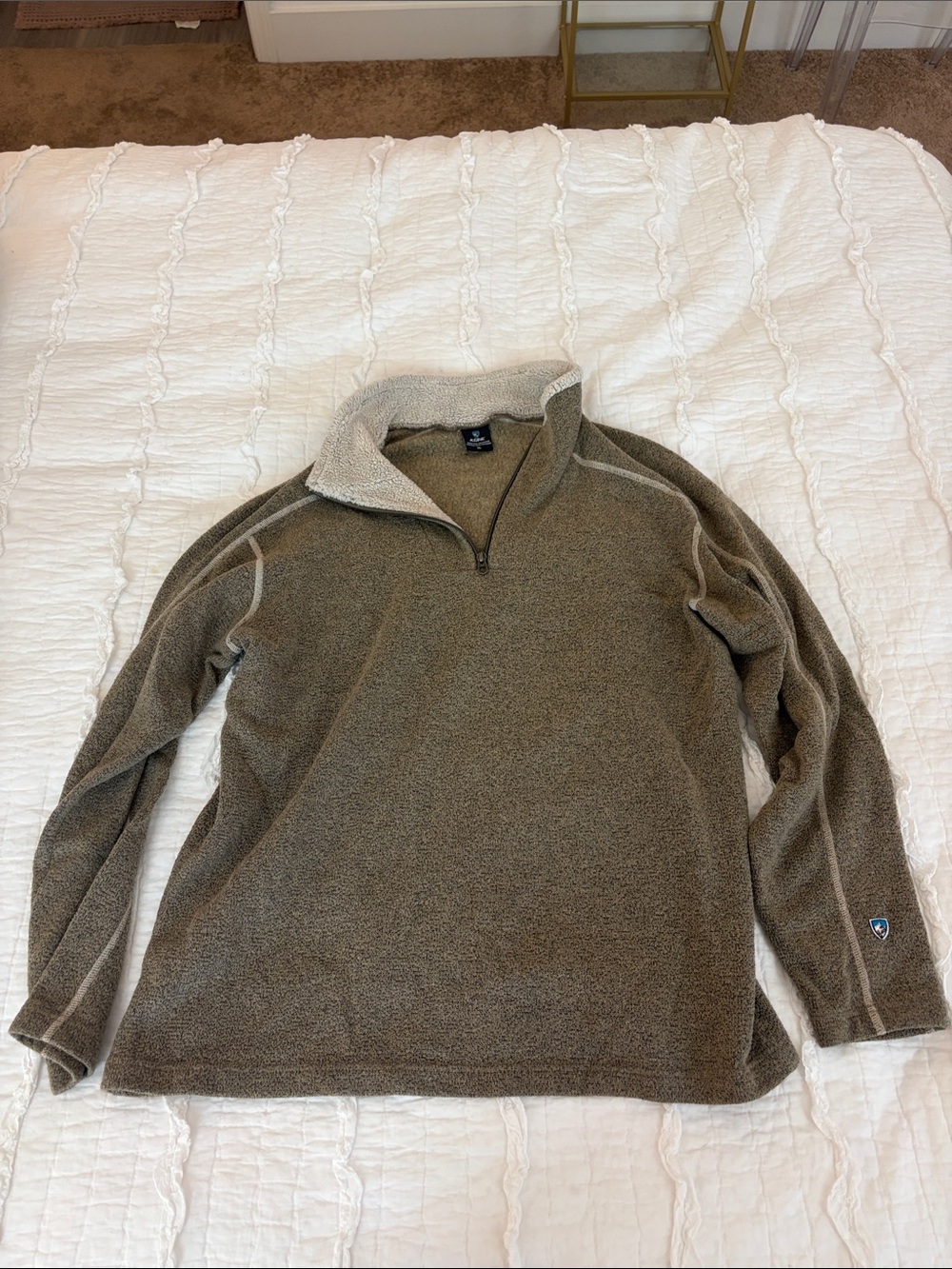KÜHL Men's Olive Green Half-Zip Fleece Pullover